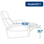 Poltrona reclinabile girevole elettrica in similpelle marrone/blu, seduta singola, girevole a 270° con porte USB e Type-C