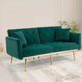Divano Loveseat in Velluto Multicolore con Gambe in Metallo, 2 Posti
