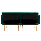 Divano Loveseat in Velluto Multicolore con Gambe in Metallo, 2 Posti