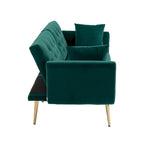 Divano Loveseat in Velluto Multicolore con Gambe in Metallo, 2 Posti