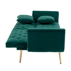 Divano Loveseat in Velluto Multicolore con Gambe in Metallo, 2 Posti