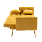 Divano Loveseat in Velluto Multicolore con Gambe in Metallo, 2 Posti