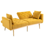 Divano Loveseat in Velluto Multicolore con Gambe in Metallo, 2 Posti