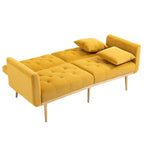 Divano Loveseat in Velluto Multicolore con Gambe in Metallo, 2 Posti