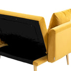 Divano Loveseat in Velluto Multicolore con Gambe in Metallo, 2 Posti