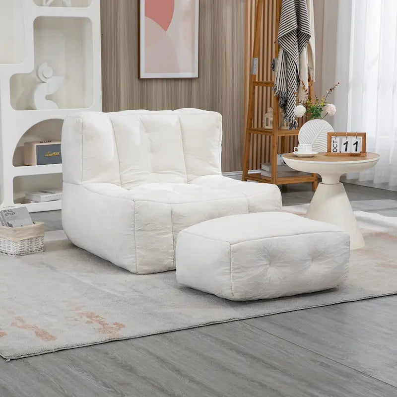 Poltrona sacco in velluto con memory foam – Multi-colore, Posto singolo