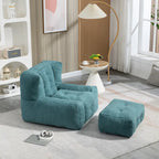 Poltrona sacco in velluto con memory foam – Multi-colore, Posto singolo