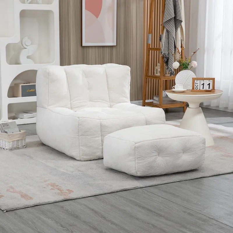 Poltrona sacco in velluto con memory foam – Multi-colore, Posto singolo