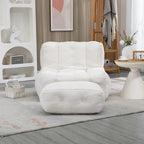 Poltrona sacco in velluto con memory foam – Multi-colore, Posto singolo