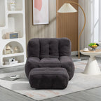 Poltrona sacco in velluto con memory foam – Multi-colore, Posto singolo