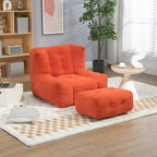 Poltrona sacco in velluto con memory foam – Multi-colore, Posto singolo