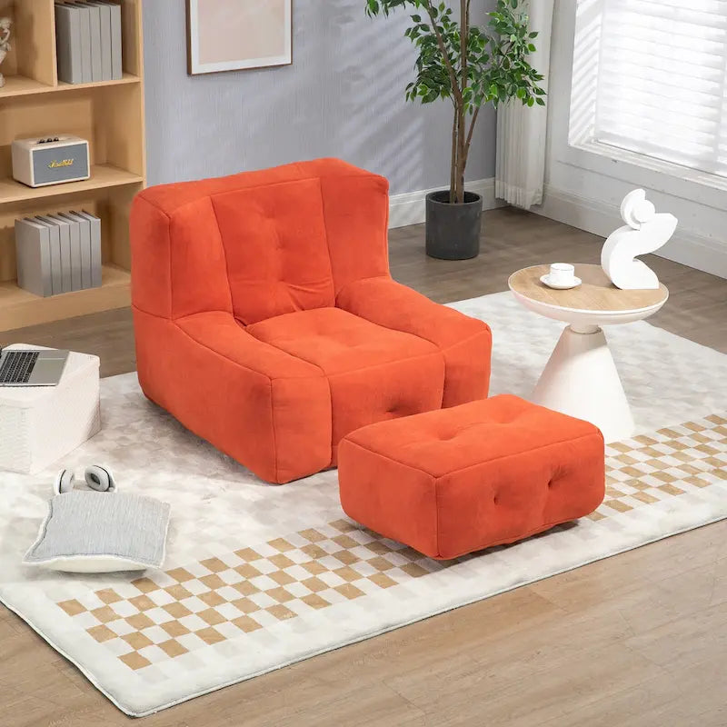 Poltrona sacco in velluto con memory foam – Multi-colore, Posto singolo