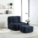 Poltrona sacco in velluto con memory foam – Multi-colore, Posto singolo