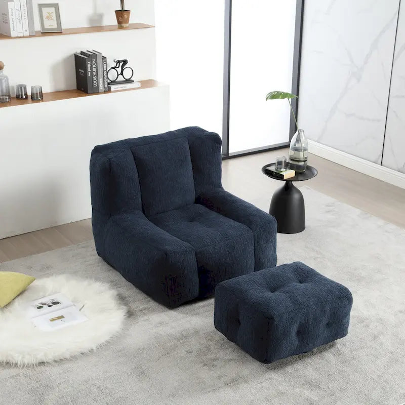 Poltrona sacco in velluto con memory foam – Multi-colore, Posto singolo