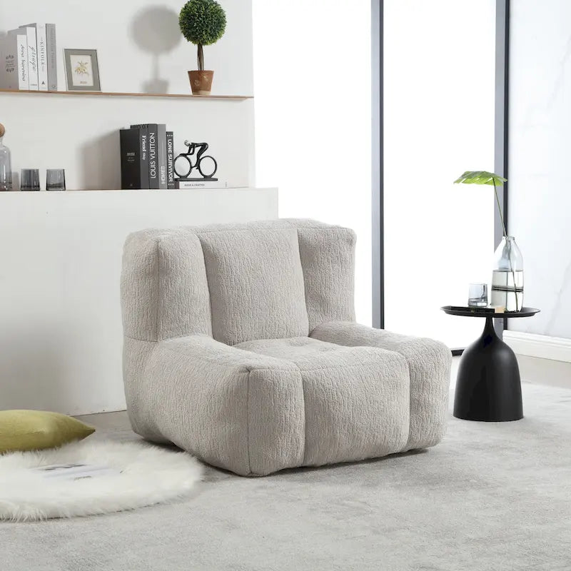 Poltrona sacco in velluto con memory foam – Multi-colore, Posto singolo