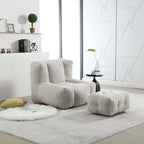 Poltrona sacco in velluto con memory foam – Multi-colore, Posto singolo