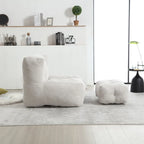 Poltrona sacco in velluto con memory foam – Multi-colore, Posto singolo