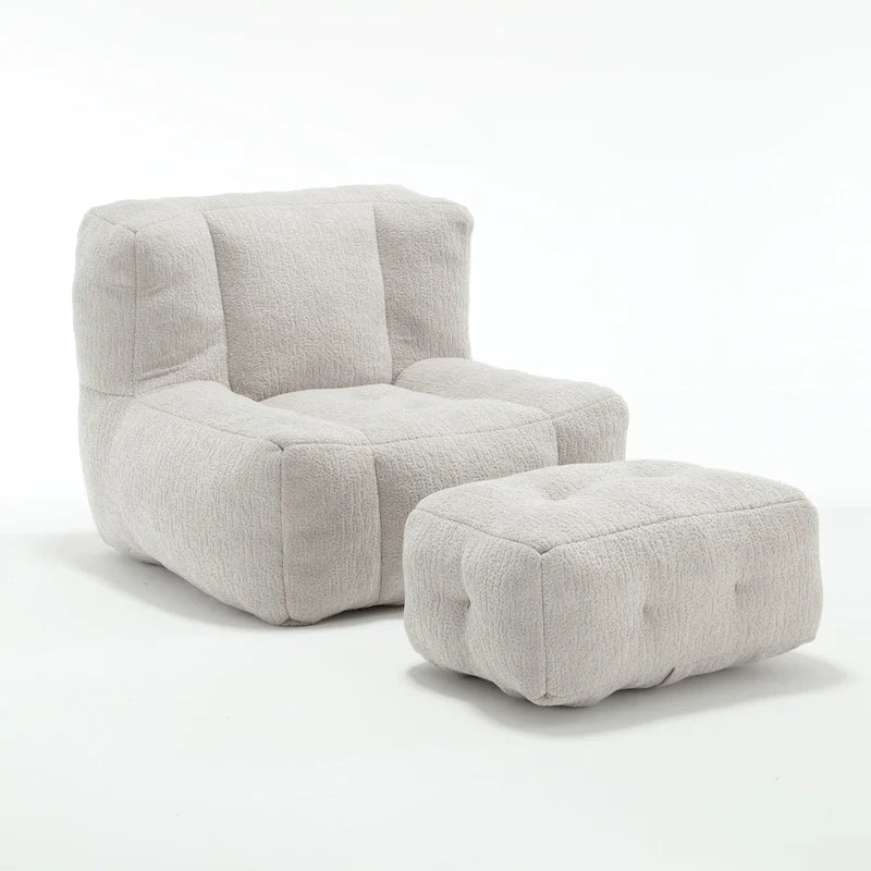 Poltrona sacco in velluto con memory foam – Multi-colore, Posto singolo