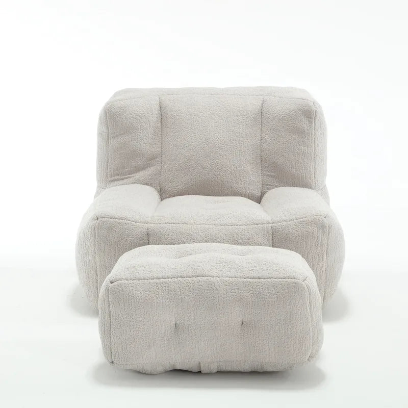 Poltrona sacco in velluto con memory foam – Multi-colore, Posto singolo