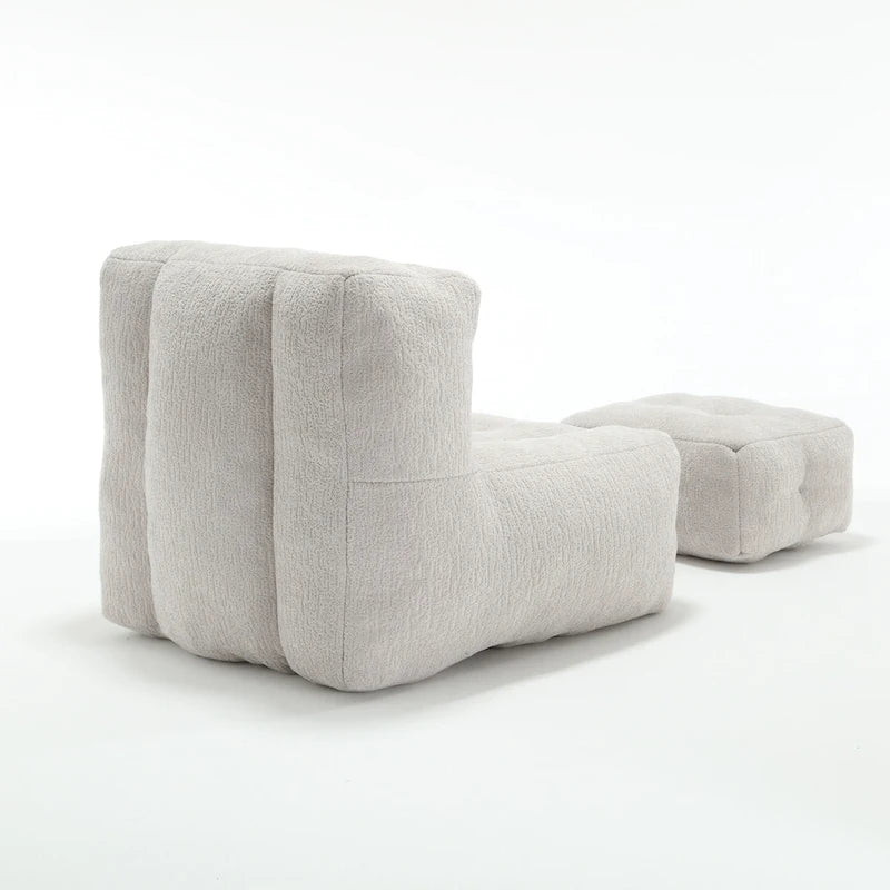 Poltrona sacco in velluto con memory foam – Multi-colore, Posto singolo