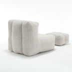 Poltrona sacco in velluto con memory foam – Multi-colore, Posto singolo