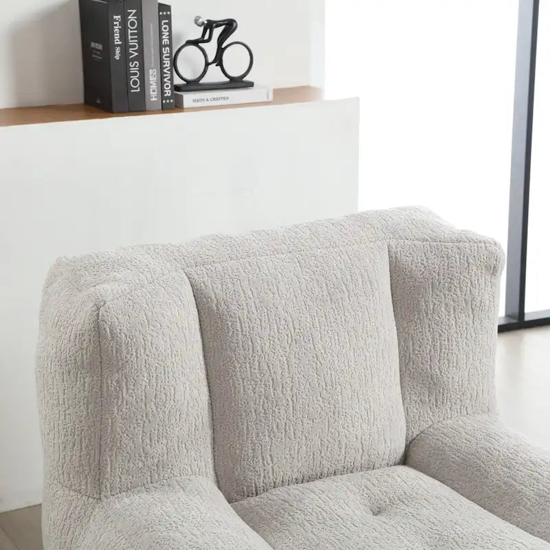 Poltrona sacco in velluto con memory foam – Multi-colore, Posto singolo