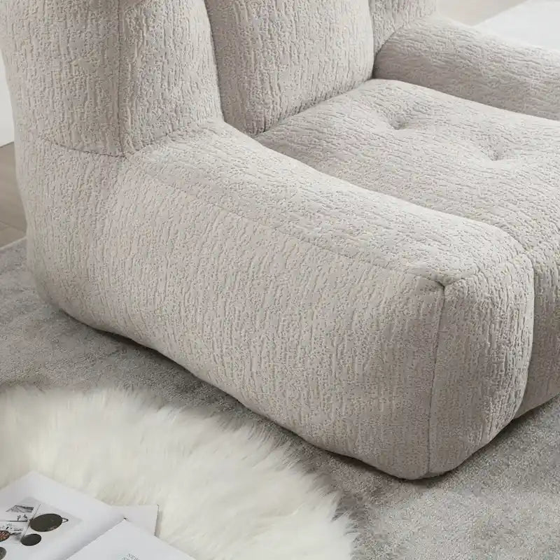 Poltrona sacco in velluto con memory foam – Multi-colore, Posto singolo