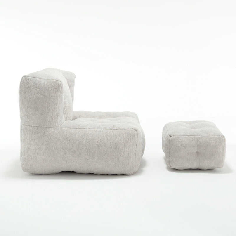 Poltrona sacco in velluto con memory foam – Multi-colore, Posto singolo