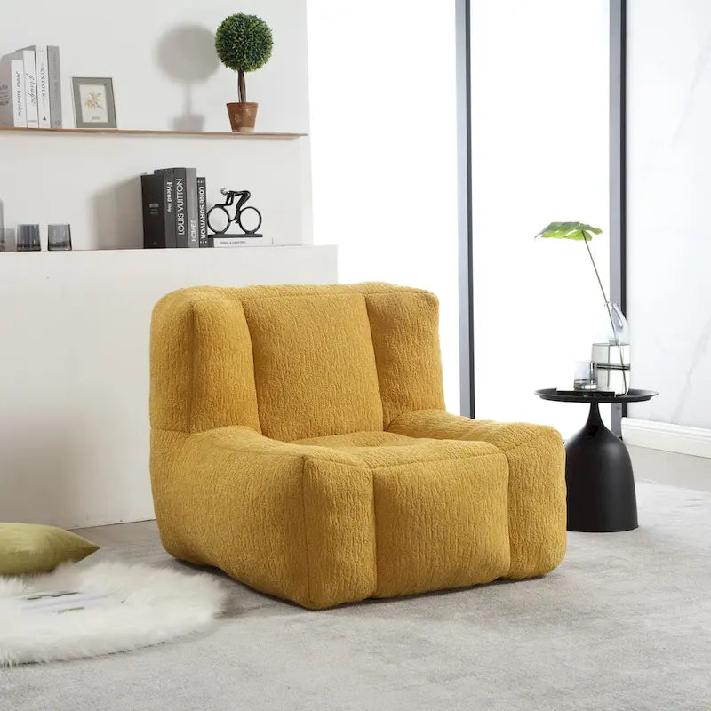 Poltrona sacco in velluto con memory foam – Multi-colore, Posto singolo