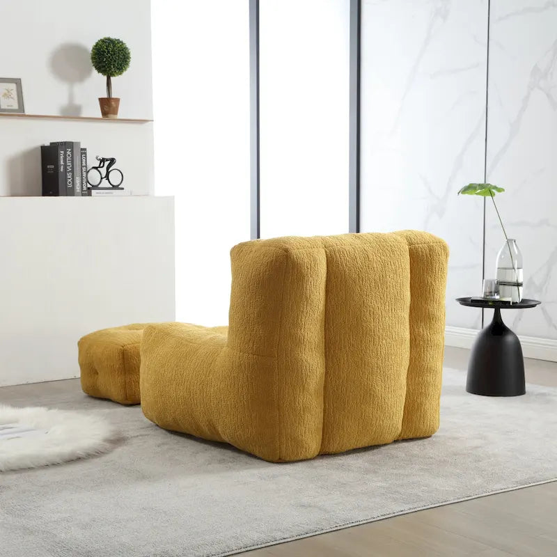Poltrona sacco in velluto con memory foam – Multi-colore, Posto singolo