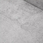 Divano curvo bianco / grigio chiaro, 3 posti, velluto ciniglia