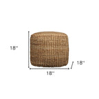 Pouf Ottomano Cubo in Juta Naturale – Poggiapiedi/Seduta per 1 Persona