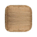 Pouf Ottomano Cubo in Juta Naturale – Poggiapiedi/Seduta per 1 Persona