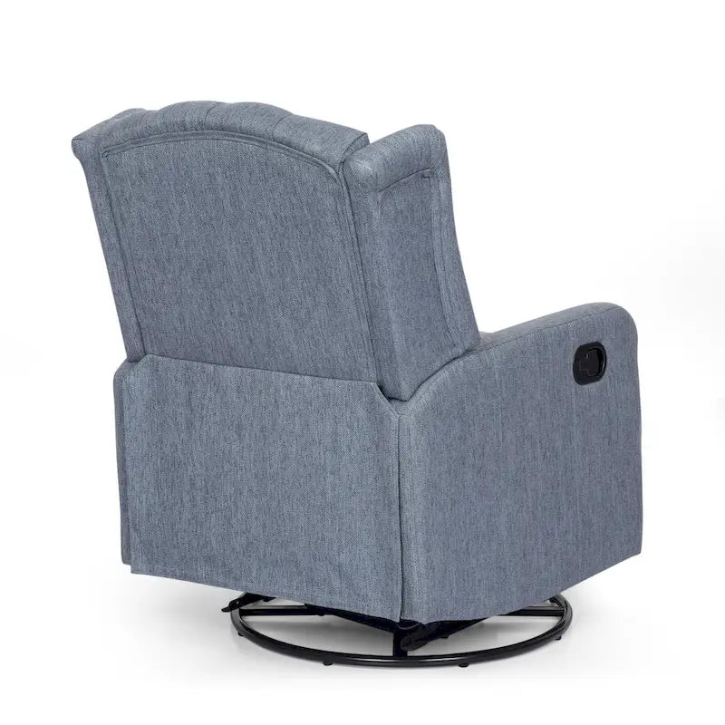 Poltrona reclinabile manuale marrone con girevole a 360°, poltrona lounge singola