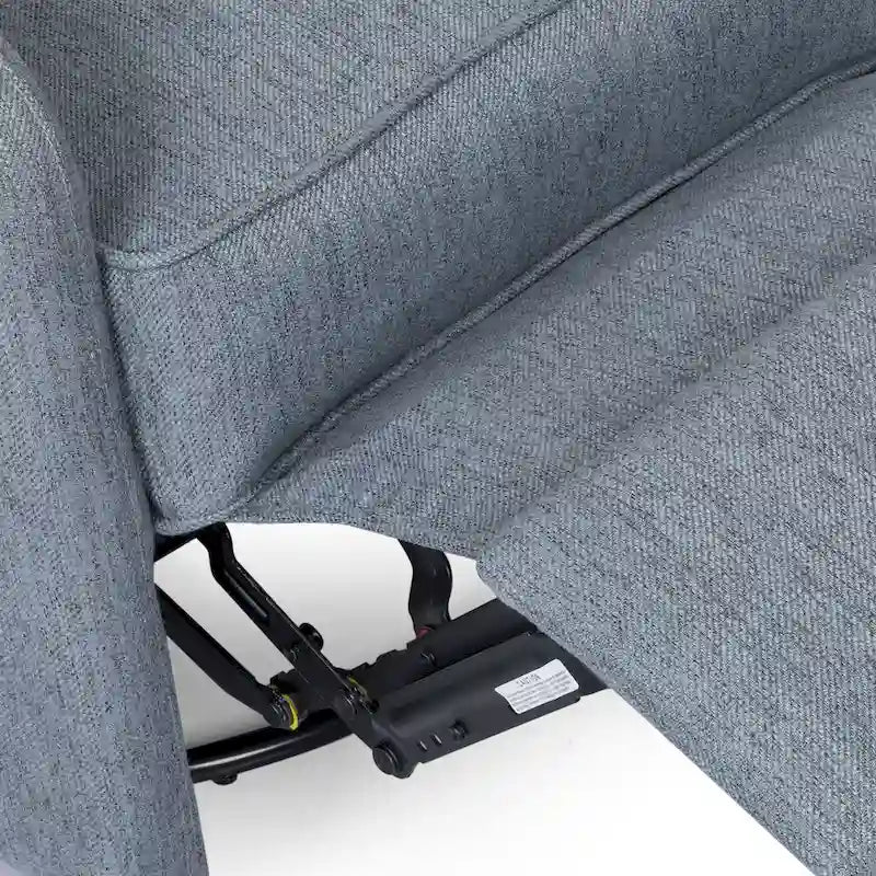 Poltrona reclinabile manuale marrone con girevole a 360°, poltrona lounge singola