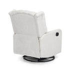 Poltrona reclinabile manuale marrone con girevole a 360°, poltrona lounge singola