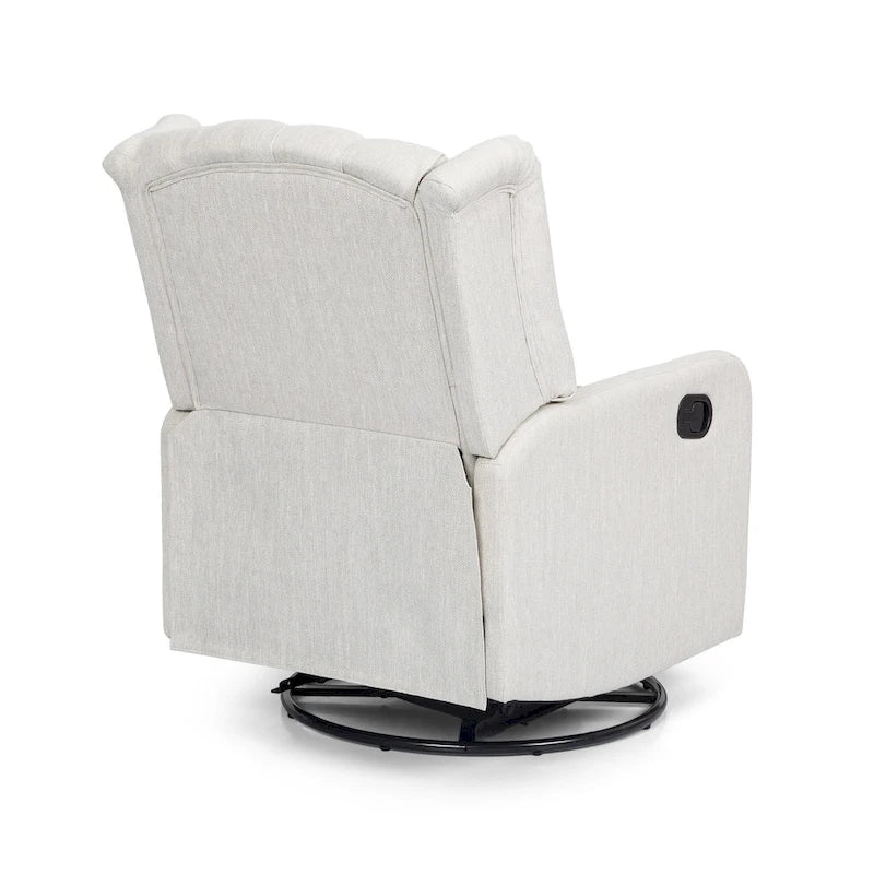 Poltrona reclinabile manuale marrone con girevole a 360°, poltrona lounge singola