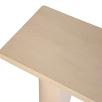 Tavolo Consolle Semicircolare Nero/Naturale, Legno Massello di Mango, 1 Pezzo