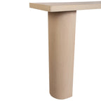 Tavolo Consolle Semicircolare Nero/Naturale, Legno Massello di Mango, 1 Pezzo