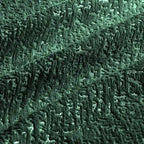 Divano a 2 posti in ciniglia, braccioli trapuntati, verde/blu/bianco/arancione bruciato