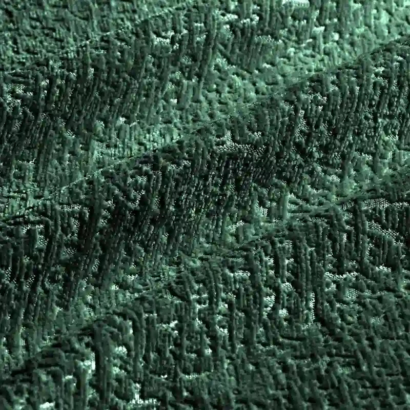 Divano a 2 posti in ciniglia, braccioli trapuntati, verde/blu/bianco/arancione bruciato