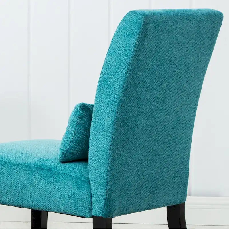 Poltrona d'accento senza braccioli, blu ottanio, un posto