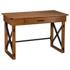 Scrivania Sit-Stand Marrone Regolabile in Altezza, Stile Industriale, 1 Posto