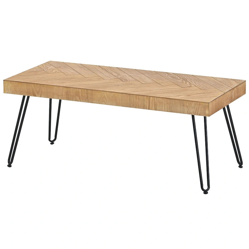 Moderne salontafel met metalen poten