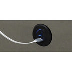 Divano reclinabile elettrico a 3 posti in similpelle ardesia/grigio ardesia/marrone scuro