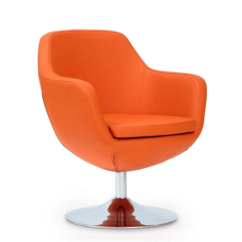 Poltroncina girevole a 360° in similpelle grigia / rossa / bianca / arancione / blu – Posto singolo