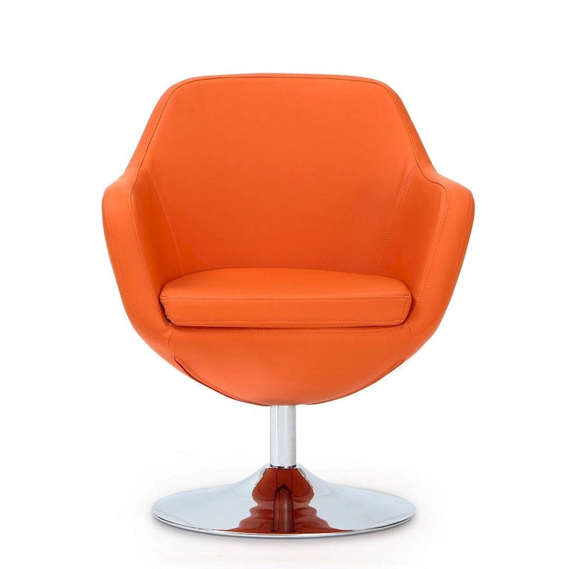 Poltroncina girevole a 360° in similpelle grigia / rossa / bianca / arancione / blu – Posto singolo