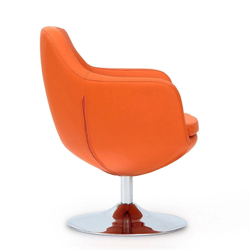 Poltroncina girevole a 360° in similpelle grigia / rossa / bianca / arancione / blu – Posto singolo