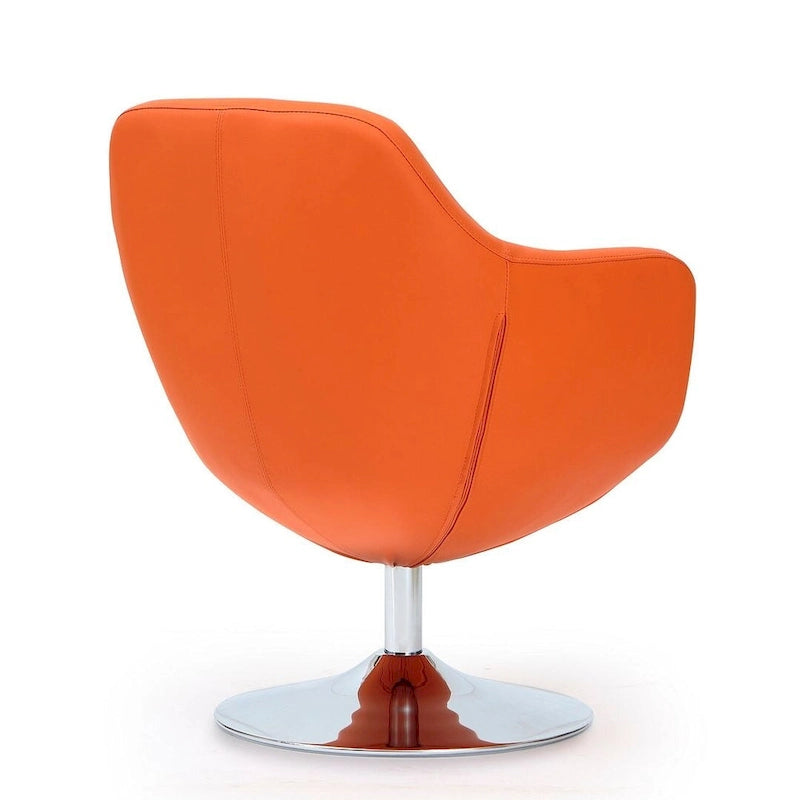 Poltroncina girevole a 360° in similpelle grigia / rossa / bianca / arancione / blu – Posto singolo