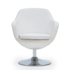 Poltroncina girevole a 360° in similpelle grigia / rossa / bianca / arancione / blu – Posto singolo